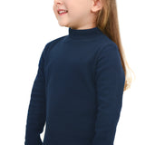 Girls' Basic Mock Turtleneck Long Sleeve Cotton Solid T-Shirt / 5 to 8 Years LILAX