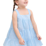 Little Girls' Layered Sundress - 100% Cotton Toddler Easter or Summer Dress LILAX