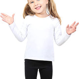 Girls' Basic Crewneck Long Sleeve Cotton T-Shirt / 8 to 10 Years LILAX