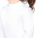 Girls' Basic Mock Turtleneck Long Sleeve Cotton Solid T-Shirt / Toddler LILAX