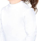 Girls' Basic Mock Turtleneck Long Sleeve Cotton Solid T-Shirt / Toddler LILAX