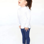 Girls' Basic Mock Turtleneck Long Sleeve Cotton Solid T-Shirt / Toddler LILAX