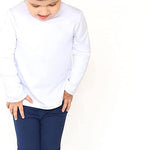 Girls' Basic Mock Turtleneck Long Sleeve Cotton Solid T-Shirt / Toddler LILAX