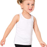 Girls' Soft Solid Cotton Blend Racerback Tank Top / 5 to 7 Years LILAX