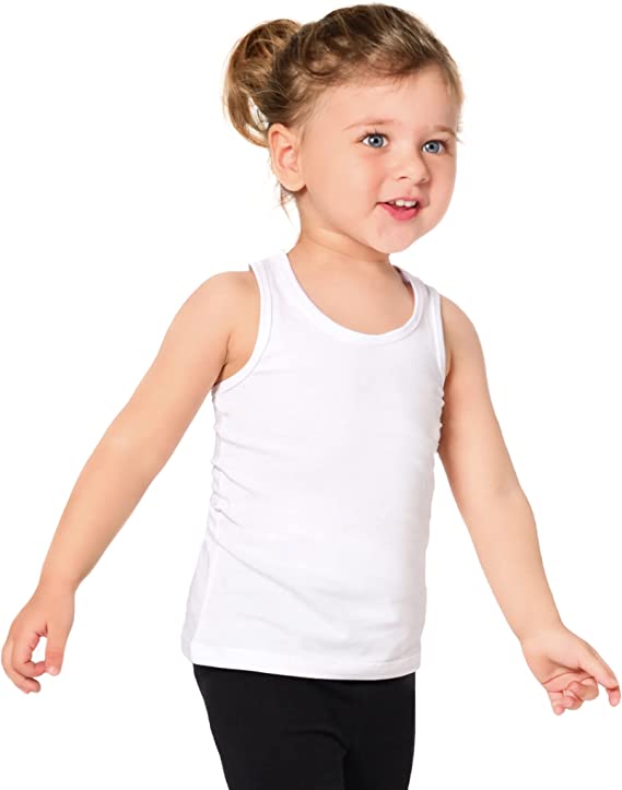 Girls' Soft Solid Cotton Blend Racerback Tank Top / 5 to 7 Years LILAX