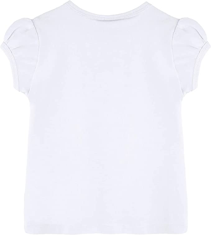 Girls' Basic Cotton T-Shirt  Short Puff Sleeve Crewneck / 8 to 10 LILAX