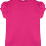 Girls' Basic Cotton T-Shirt  Short Puff Sleeve Crewneck / 8 to 10 LILAX