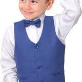 Boys Formal 4 Piece Dress Shirt Pants and Tie and Vest Suit Set LILAX