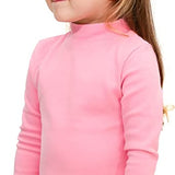 Girls' Basic Mock Turtleneck Long Sleeve Cotton Solid T-Shirt / 5 to 8 Years LILAX