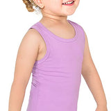 Girls' Soft Solid Cotton Blend Racerback Tank Top / 5 to 7 Years LILAX