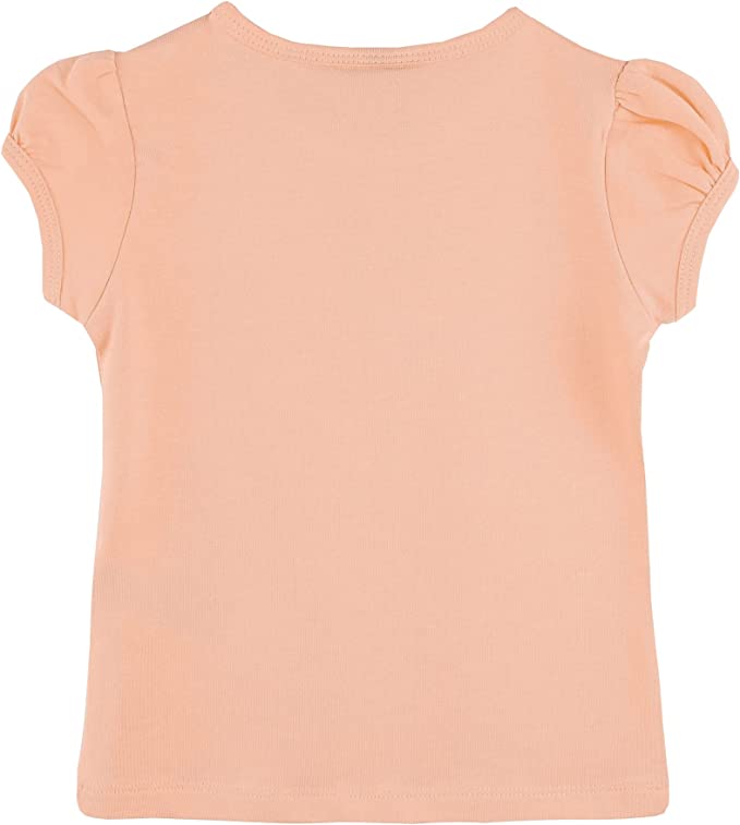 Girls' Basic Cotton T-Shirt  Short Puff Sleeve Crewneck / 8 to 10 LILAX