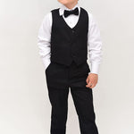 Boys Formal 4 Piece Dress Shirt Pants and Tie and Vest Suit Set LILAX