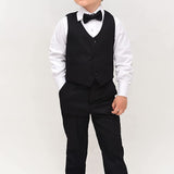 Boys Formal 4 Piece Dress Shirt Pants and Tie and Vest Suit Set LILAX