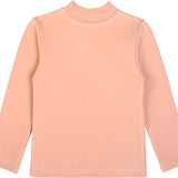 Girls' Basic Mock Turtleneck Long Sleeve Cotton Solid T-Shirt / 9 to 12 Years LILAX