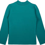 Girls' Basic Mock Turtleneck Long Sleeve Cotton Solid T-Shirt / Toddler LILAX