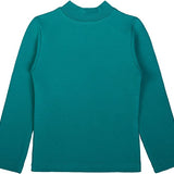 Girls' Basic Mock Turtleneck Long Sleeve Cotton Solid T-Shirt / Toddler LILAX