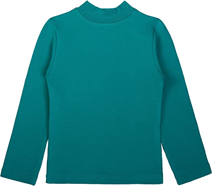 Girls' Basic Mock Turtleneck Long Sleeve Cotton Solid T-Shirt / Toddler LILAX