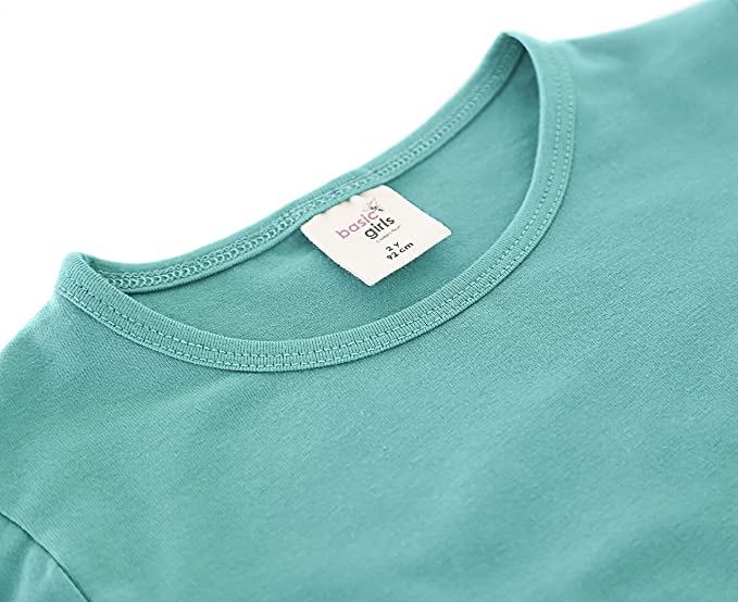 Girls' Basic Crewneck Long Sleeve Cotton T-Shirt / Toddler LILAX