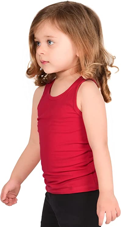 Girls' Soft Solid Cotton Blend Racerback Tank Top / Toddler LILAX