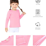 Girls' Basic Crewneck Long Sleeve Cotton T-Shirt / Toddler LILAX