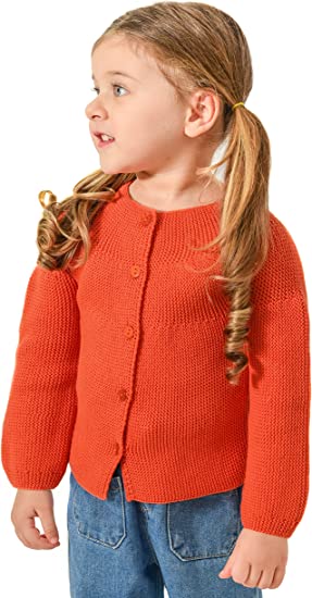 Baby Girl Knit Cardigan Long Sleeve Sweater LILAX