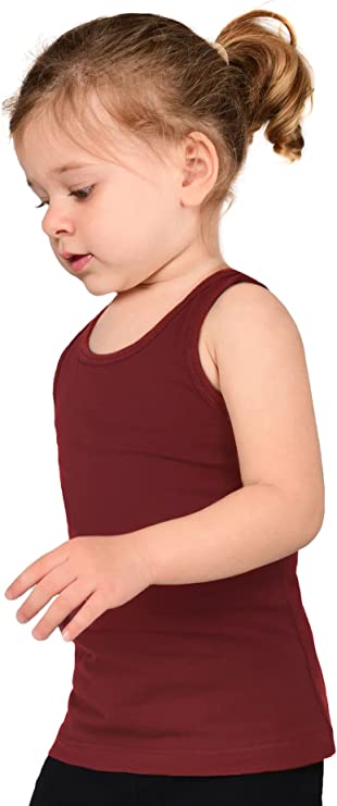 Girls' Soft Solid Cotton Blend Racerback Tank Top / Toddler LILAX