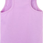 Girls' Soft Solid Cotton Blend Racerback Tank Top / 5 to 7 Years LILAX