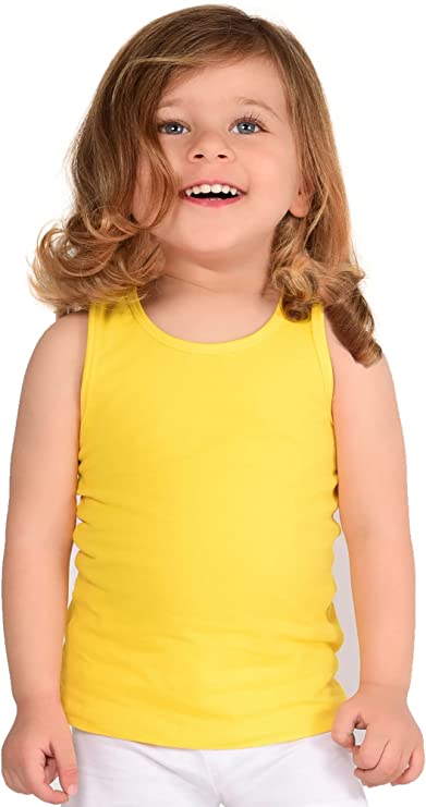 Girls' Soft Solid Cotton Blend Racerback Tank Top / 5 to 7 Years LILAX