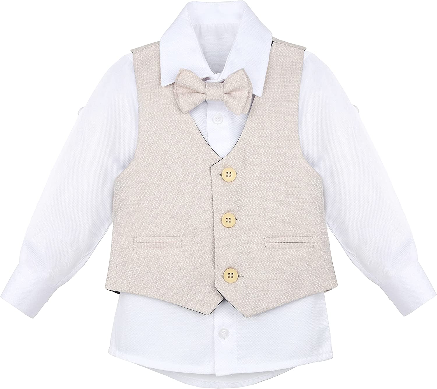 Boys Formal Suit 4 Piece Vest Pants and Tie Dresswear Set / Toddler LILAX