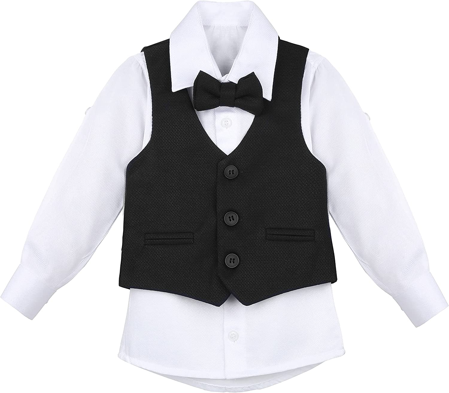 Boys Formal Suit 4 Piece Vest Pants and Tie Dresswear Set / Toddler LILAX