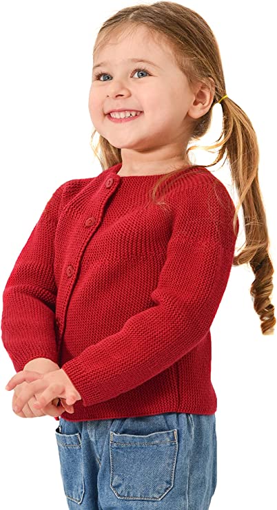 Baby Girl Knit Cardigan Long Sleeve Sweater LILAX