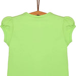 Girls' Basic Cotton T-Shirt  Short Puff Sleeve Crewneck / 8 to 10 LILAX