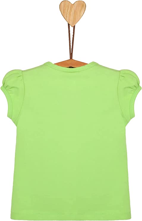 Girls' Basic Cotton T-Shirt  Short Puff Sleeve Crewneck / 8 to 10 LILAX