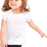 Girls' Basic Cotton T-Shirt  Short Puff Sleeve Crewneck / 8 to 10 LILAX