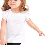 Girls' Basic Cotton T-Shirt  Short Puff Sleeve Crewneck / Toddler LILAX