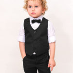 Boys Formal Suit 4 Piece Vest Pants and Tie Dresswear Set / Toddler LILAX