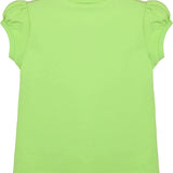 Girls' Basic Cotton T-Shirt  Short Puff Sleeve Crewneck / 8 to 10 LILAX