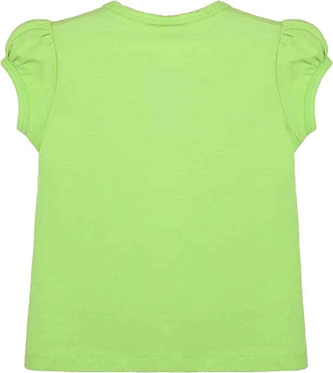 Girls' Basic Cotton T-Shirt  Short Puff Sleeve Crewneck / 8 to 10 LILAX