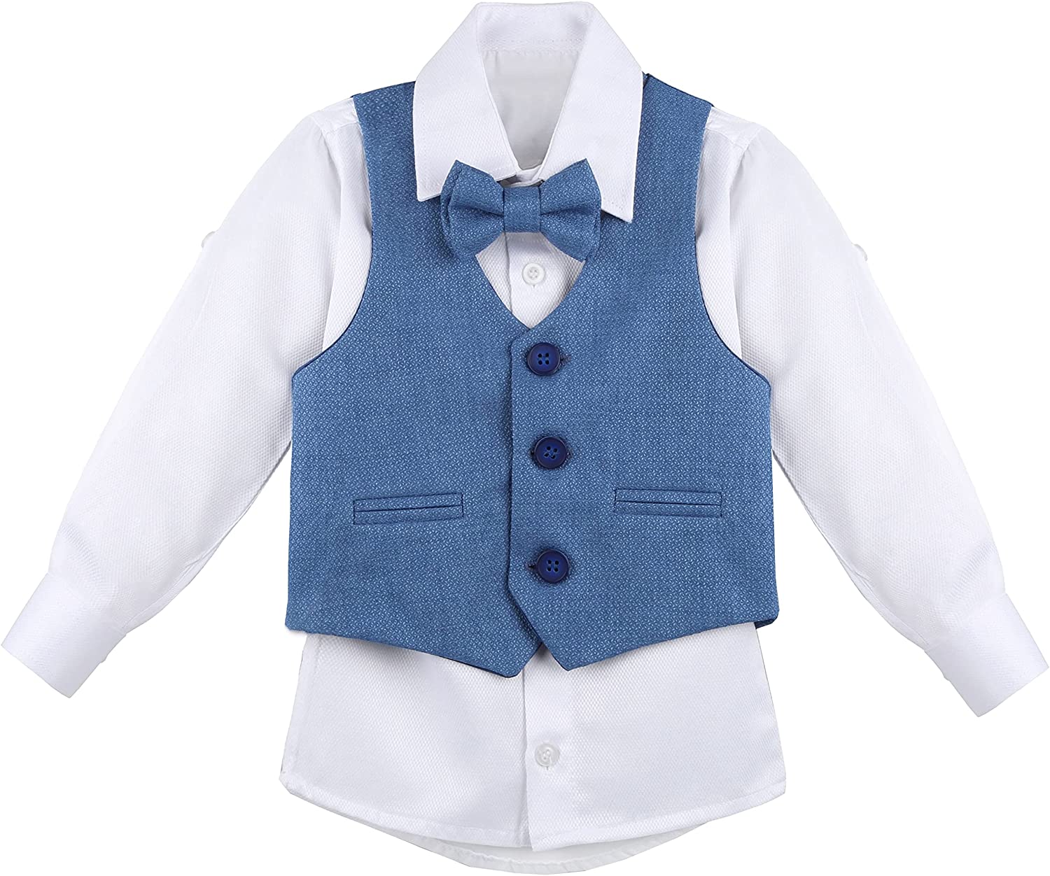 Boys Formal Suit 4 Piece Vest Pants and Tie Dresswear Set / Toddler LILAX