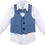 Boys Formal Suit 4 Piece Vest Pants and Tie Dresswear Set / Toddler LILAX