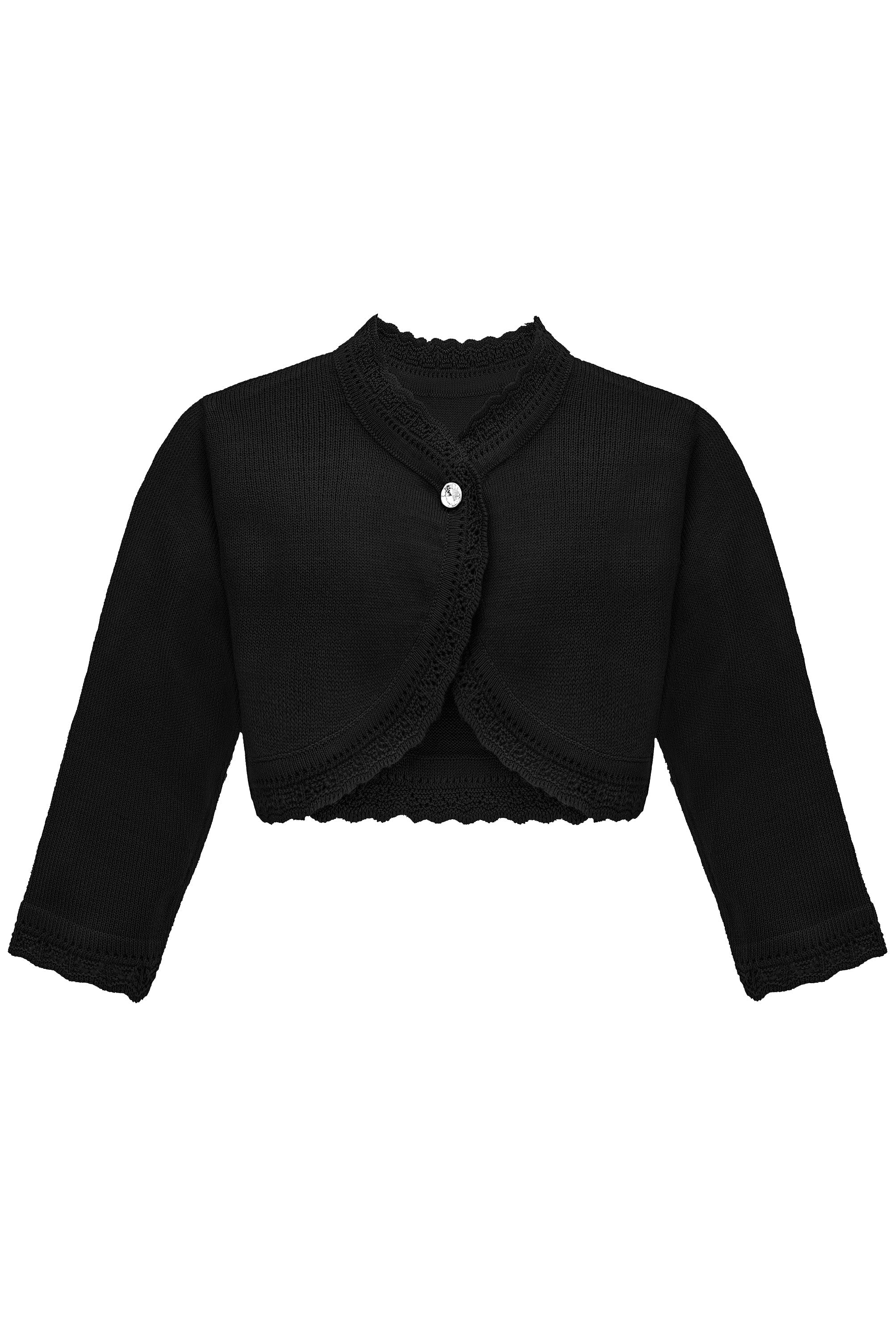 Girls' Bolero Cardigan Shrug Knit Long Sleeve Button Closure