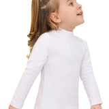 Girls' Basic Mock Turtleneck Long Sleeve Cotton Solid T-Shirt / 5 to 8 Years LILAX