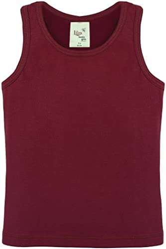 Girls' Soft Solid Cotton Blend Racerback Tank Top / 5 to 7 Years LILAX