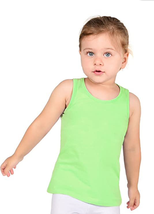 Girls' Soft Solid Cotton Blend Racerback Tank Top / 5 to 7 Years LILAX