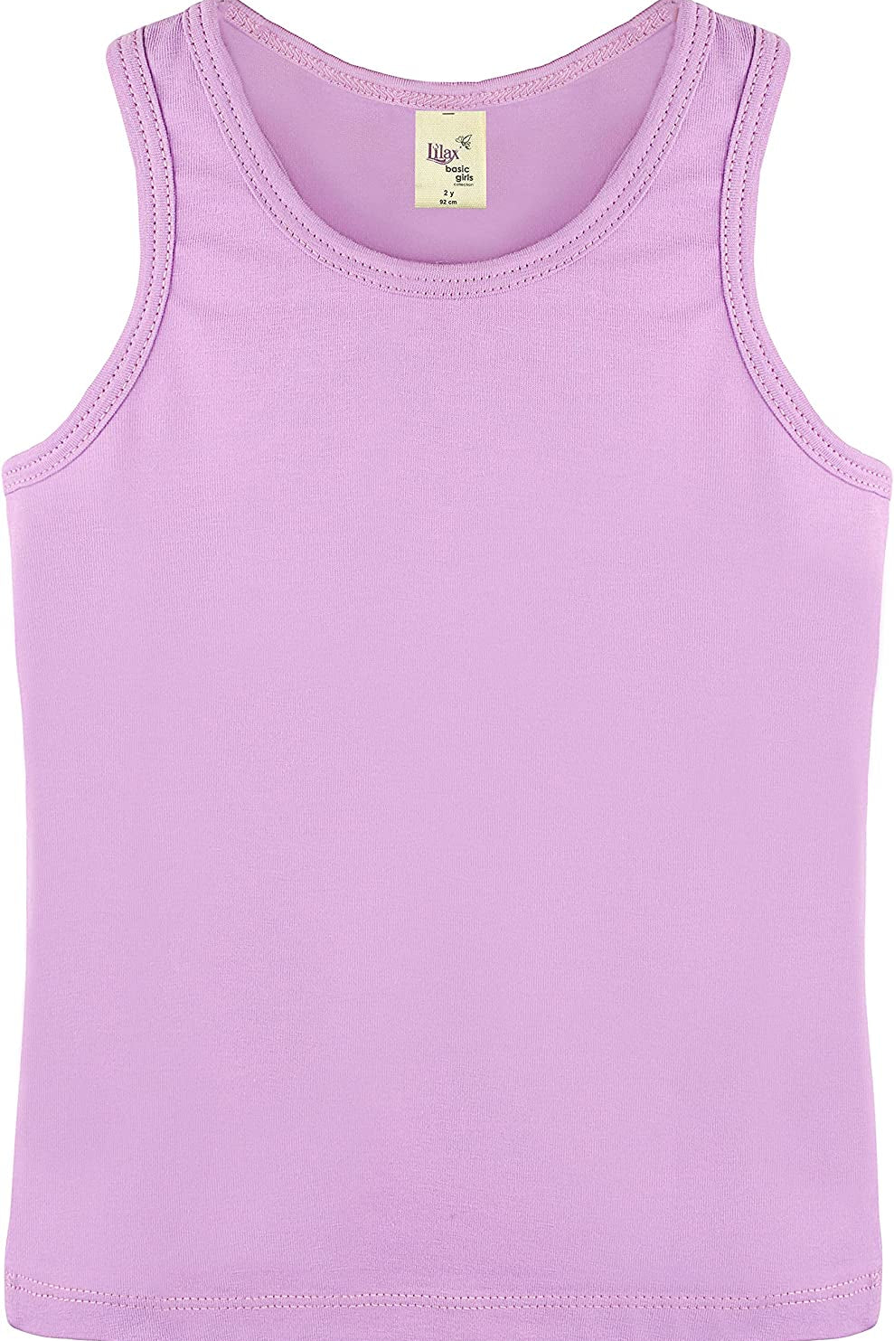 Girls' Soft Solid Cotton Blend Racerback Tank Top / Toddler LILAX