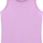 Girls' Soft Solid Cotton Blend Racerback Tank Top / Toddler LILAX