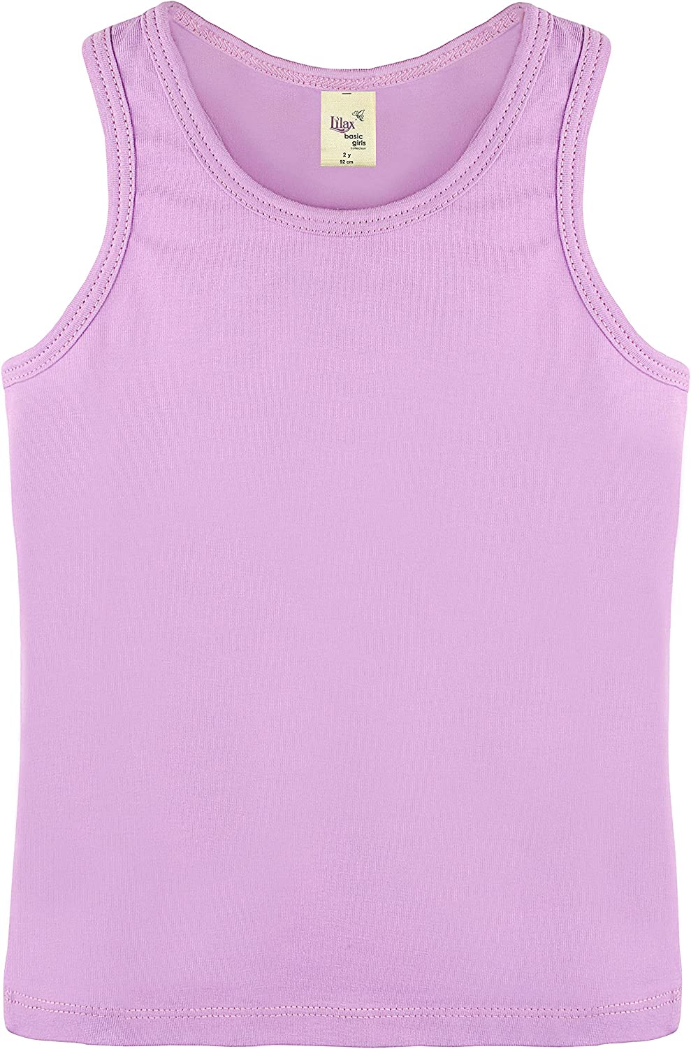 Girls' Soft Solid Cotton Blend Racerback Tank Top / Toddler LILAX