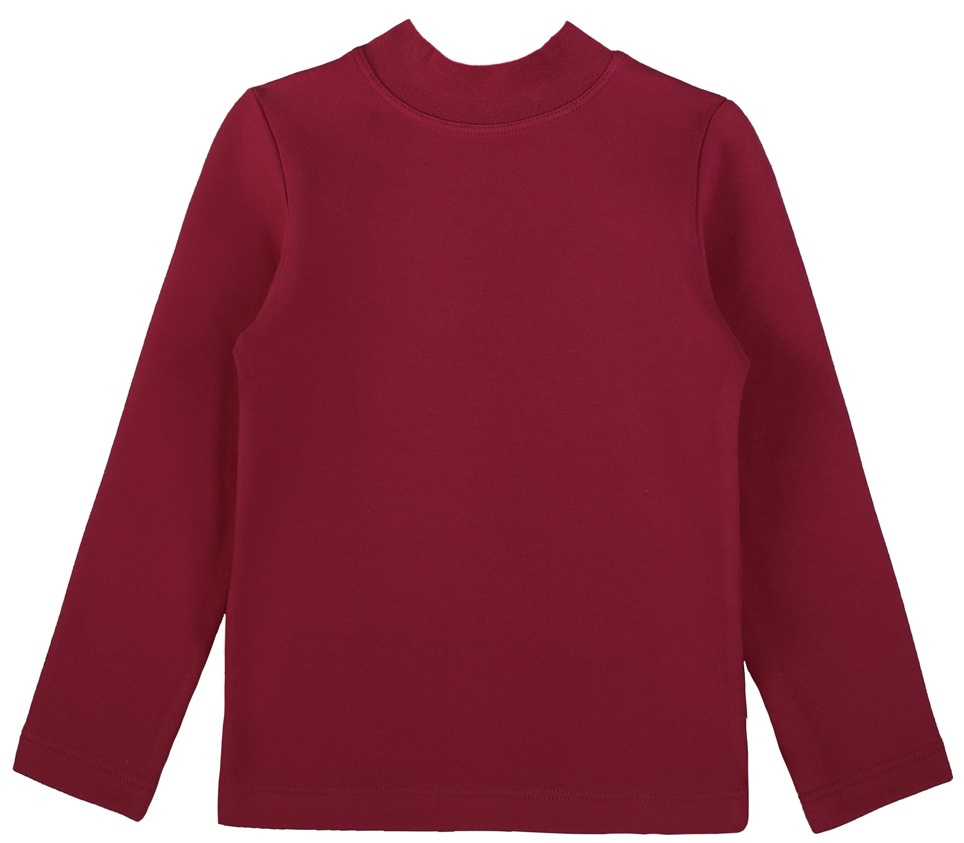 Girls' Basic Mock Turtleneck Long Sleeve Cotton Solid T-Shirt / 5 to 8 Years LILAX