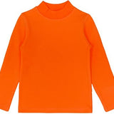 Girls' Basic Mock Turtleneck Long Sleeve Cotton Solid T-Shirt / Toddler LILAX