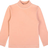 Girls' Basic Mock Turtleneck Long Sleeve Cotton Solid T-Shirt / Toddler LILAX